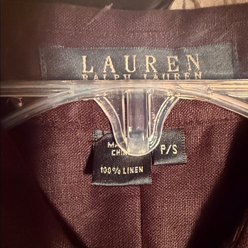 Lauren Ralph Lauren Women's Dark Brown Button Down Shirt - Picture 3 of 6